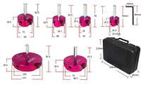 Kit de 6 alésoirs pour tuyaux en PVC usinés CNC en aluminium (1-4 po) avec insert en carbure remplaçable à 1 lame pour le nettoyage des raccords