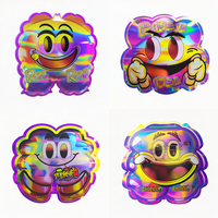Sacs découpés sur mesure en Mylar holographique pour peinture, format 3,5g, résistants à l'humidité, recyclables, pour cadre photo, découpés spéciaux
