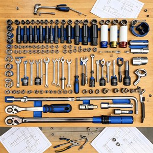 Kit d'outils à main combinés de 488 pièces de qualité <span class=keywords><strong>industrielle</strong></span> pour la réparation automobile, idéal pour les techniciens professionnels de garage - Product Image 1