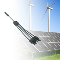 Arnés de cable solar tipo Y de cinco vías al por mayor ODM 1 a 4 para conexión de paneles solares