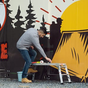 Yüksek kaliteli kompakt katlanır alüminyum <span class=keywords><strong>Platform</strong></span> Step Up çalışma platformu merdiven kaymaz tezgah taşınabilir portatif merdiven - Product Image 5