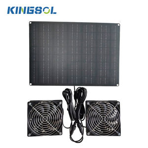 KINGSOL Système de panneaux <span class=keywords><strong>solaires</strong></span> Ventilateur d'extraction photovoltaïque 15W Radiateur pour animaux domestiques pour maison d'animaux domestiques - Product Image 4