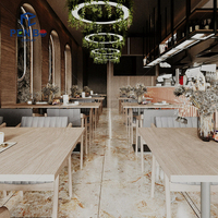 Ensemble de meubles de restaurant de luxe Salle à manger d'angle de luxe Banquette en cuir Café Canapé Mobilier de restaurant Table et chaise