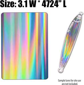 ฟิล์มติดเบ็ดตกปลาโฮโลแกรมหลากสีรุ้งอุปกรณ์เสริมอุปกรณ์ตกปลาแผ่นฟอยล์ปั๊มร้อนสำหรับเหยื่อตกปลาจิ๊ก - Product Image 3