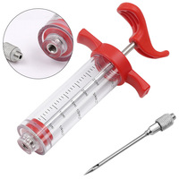 Injecteur d'assaisonnement pour steak de dinde 30 ml/1 oz, seringue de marinade pour volaille BBQ, accessoires de cuisine pour la cuisson