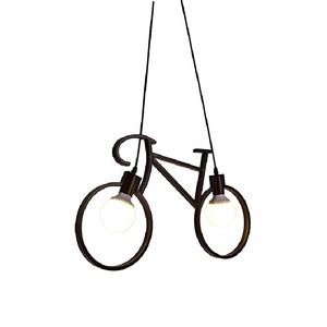 Chandelier Iron Craft Bike Pendant <strong>Lamp</strong> Restaurant Ceiling <strong>Lamp</strong> E27 <strong>Industrial</strong> <strong>Style</strong> Decorative Lighting Height Adjustable - Product Image 2