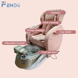 Benutzer definierte Farbe Bequemer elektrischer liegender rosa Pediküre-Stuhl mit <span class=keywords><strong>Massage</strong></span> - Product Image 6