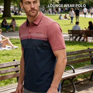 Polo de Diseño Nuevo 2026, OEM, Algodón Sostenible, de Lujo, a Rayas, Antiarrugas, de Secado Rápido, Corte Ajustado, Informal de Negocios, Estilo <span class=keywords><strong>Boss</strong></span> - Product Image 4