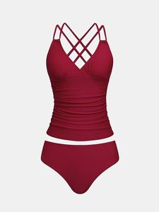 Traje de baño de una pieza de color liso estilo europeo-americano, sexy, para mujer, en stock, pedido al por mayor, para playa - Product Image 6