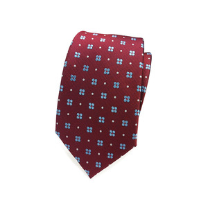 Cravate en polyester de haute qualité, couleur unie, à pois floraux, pour hommes, cravate classique tissée pour le travail et l'école - Product Image 4