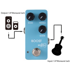 Zory Guitar Tăng Hiệu ứng Bàn đạp Bass/Treble/Gain 2-Band EQ Điều Khiển DC 9V 6.35Mm Đầu Vào/Đầu Ra Giao Diện Điện Guitar Effector - Product Image 4