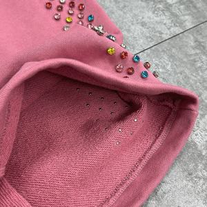 Conjunto Deportivo Unisex Premium de Algodón Grueso con Cremallera y Pedrería, Pantalones Deportivos Holgados de Felpa Francesa y Sudadera con Capucha - Product Image 5