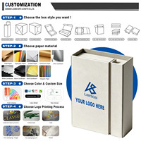 Boîtes à bijoux écologiques personnalisées, emballages vides, kit de faux ongles à presser, ensemble d'accessoires, boîte cadeau pliable pour ongles