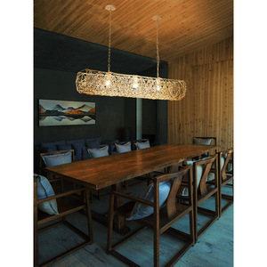 Lustre LED rectangulaire en rotin de style japonais, luminaire décoratif d'intérieur, idéal pour un salon, une salle à manger, une salle de thé ou un intérieur Zen - Product Image 3