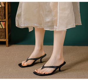Sandalias de Tacón de Aguja con Punta Cuadrada Francesa, Nuevas para el Verano 2025 - Product Image 4