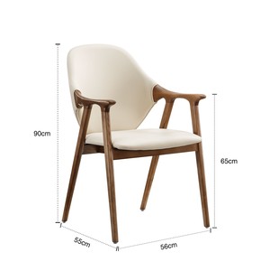Italian Modern Solid Wood Cross Back <b>Dining</b> <b>Chair</b> for Kitchen Living Room Restaurant Furniture - Product Image 6