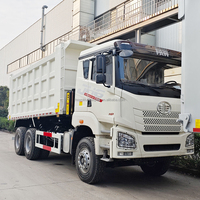 Camion benne lourd diesel FAW 6X4 de marque chinoise d'origine, neuf, avec conduite à gauche, caméra de recul, 390HP/420HP, à vendre