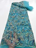 Tissu de robe de mariée en gros de l'usine DS, tissu de robe, tube de perles, broderie, magnifiques paillettes, broderie, dentelle
