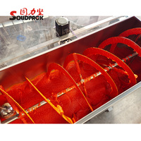 Solide pack, grand seau, bocal en verre, bouteille de légumes, couronne, remplissage, capsulage, machine, pâte de tomate, ligne de production