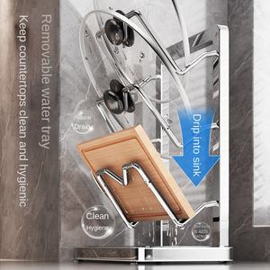 Estante de Almacenamiento de Cocina de Acero Inoxidable 304 para Cubiertos/Cucharas, Estilo Nórdico, Sin Instalación, para Encimera, Novedad 2025 - Product Image 3