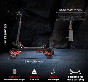 Scooter Plegable con Motor de 1600W, Modelo 2026, Scooter Eléctrico para Adultos de 2 Ruedas con Neumáticos Anchos y Potentes - Product Image 4
