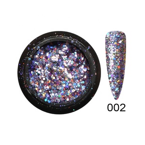 ผงเลเซอร์สีทอง เงิน รุ้ง ไทเทเนียม แบบมีประกายวิบวับ หรูหรา ไม่มีกลิ่น สำหรับ<span class=keywords><strong>ต</strong></span>กแ<span class=keywords><strong>ต</strong></span>่งเล็บ สีสันสวยงาม - Product Image 2