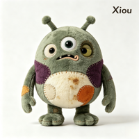 Figurine de monstre aux grands yeux, personnalisation de jouets en peluche OEM, matériau ultra-doux, prend en charge la production personnalisée OEM