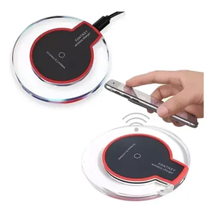 <span class=keywords><strong>Chargeur</strong></span> sans fil magnétique ignifuge 15W, style cristal blanc, transparent, portable, station de charge rapide de bureau pour smartphones - Product Image 4
