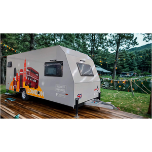 Remolque de camping estacionario de vivienda de tierra privada impermeable y portátil con estética moderna para centros turísticos - Product Image 1