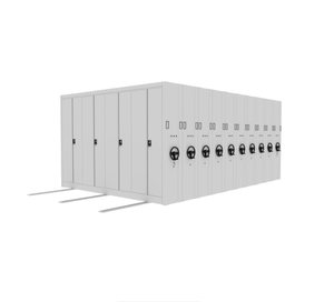 Archivador Metálico Móvil Inteligente y Ajustable con Manivela, Armario de Almacenamiento de Archivos con Cerradura, Muebles de Oficina Comerciales - Product Image 2