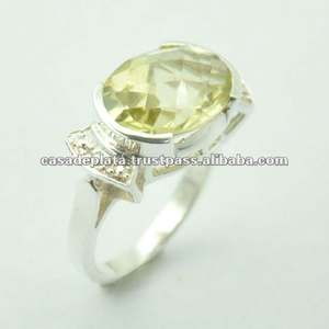 CASA DE PLATA Mayorista Fabricación 925 Anillo de plata esterlina Anillo de piedras preciosas de peridoto Forma ovalada Anillo de moda clásico para mujer - Product Image 2