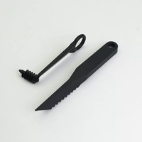 Hete Aanbieding 2-in-1 ABS V-vormig Fruit- en Groentesnijder Set Handmatige Gezaagde Garnituurtool Watermeloen