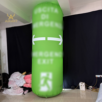 Panneau gonflable personnalisé pour sortie d'urgence, guide de lieu pour salons professionnels, marqueur d'évacuation de foule pour festivals de musique