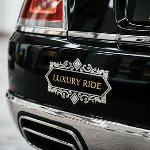 Autocollants de voiture en PVC personnalisés autocollant de pare-chocs de véhicule amovible avec logo d'entreprise imprimé enseignes publicitaires - Product Image 1