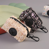 Distributeur de sacs à déjections pour animaux de compagnie en polyester épaissi, portable, style coréen, en stock