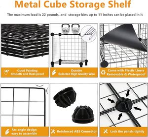 Dây <span class=keywords><strong>Cube</strong></span> Lưu Trữ Tổ Chức, Tổ Chức & Lưu Trữ, Kim Loại Lưu Trữ Kệ 6 Khối Xách Tay Quần Áo Tổ Chức Cho Phòng Ngủ Nhà - Product Image 4