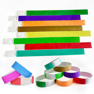 Gelang Tyvek Warna Solid <span class=keywords><strong>3</strong></span>/4'' Promosi, Gelang Kertas Kosong yang Dapat Dicetak dengan Nomor Seri, Pulsera De Papel Tyvek - Product Image 4