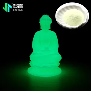 Junting Glow In The Dark Pigment Phosphorpulver leuchtendes Pulver mehrfarbiges luminesziertes Pigmentpulver für Harz-Buddha-Statue