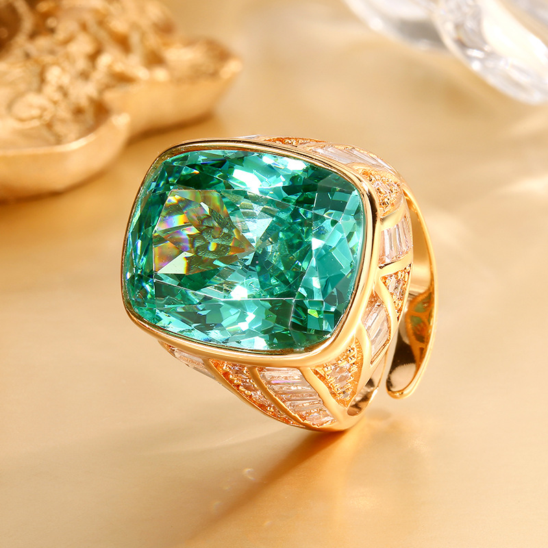 Bague Parra verte, taille ajustable