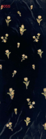 Fond en velours petites fleurs + tissu à paillettes Cheongsam brodé de paillettes colorées