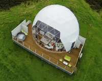 Tente dôme géométrique transparente de 5m pour maison Igloo extérieure Glamping