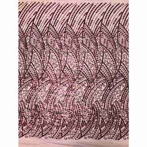 Bestickter Netzstoff mit Pailletten, Cheongsam, Afrikanische Spitze, Pflanzen- und Blumenmuster, Hochzeit, 100% Polyester, 130cm Breite - Product Image 2