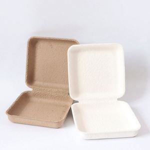 Custom Eco Friendly Biodegradable Paper Packaging Box Molded <b>Container</b> for Food <b>Takeaway</b> Catering Apparel Beverage Wholesale - Product Image 4