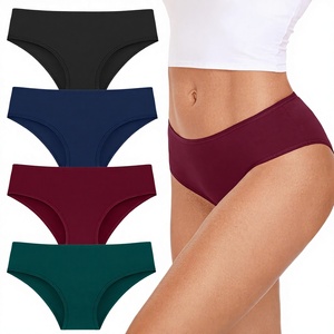 Large Size Traceless Ice Silk <b>Seamless</b> Nude <b>Thongs</b> Women's Custom Solid Color Low-rise Anti-Bacterial Sexy Breathable ODM Waist - Product Image 3
