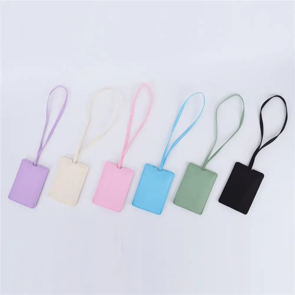 Keymay label bagasi nilon portabel tahan air ringan warna permen kustom langsung pabrik grosir Tag bagasi