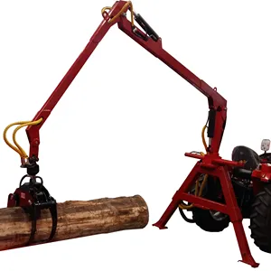 forest equipment tractor use hydraulic log crane used on log trailer wood trailer timber