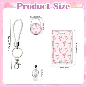 Factory wholesale <b>bow</b>-shaped women's card <b>holders</b>, campus meal cards, factory worker badges, work ID cards, and ID clips. - Product Image 2