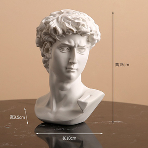 Tác phẩm điêu khắc nghệ thuật phong cách Bắc Âu nhựa nổi tiếng Hy Lạp bức tượng Roman Bust David Venus tượng cho Máy tính để bàn trang trí phòng thu trang trí nội thất - Product Image 3