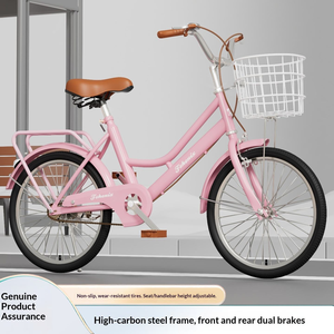 Vélo de ville léger pour femmes adultes, cadre en acier haute teneur en carbone <span class=keywords><strong>18</strong></span>/20/22 <span class=keywords><strong>pouces</strong></span>, freins V doubles, vélo urbain pour étudiants - Product Image 2
