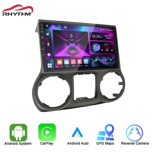 Lecteur multimédia de voiture Rhythm 10 pouces avec double USB, prise en charge de la lecture de films et de musique, radio FM RDS, GPS, streaming audio pour Jeep Wrangler 2011-2014 - Product Image 1